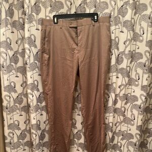 Alan Flusser Tan Chinos Flat Front Classic